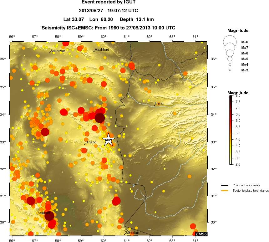 regional magnitude historical seismicity