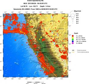regional historical seismicity