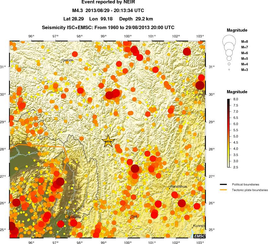 regional magnitude historical seismicity