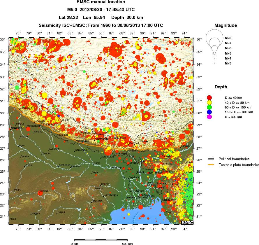 wide historical seismicity