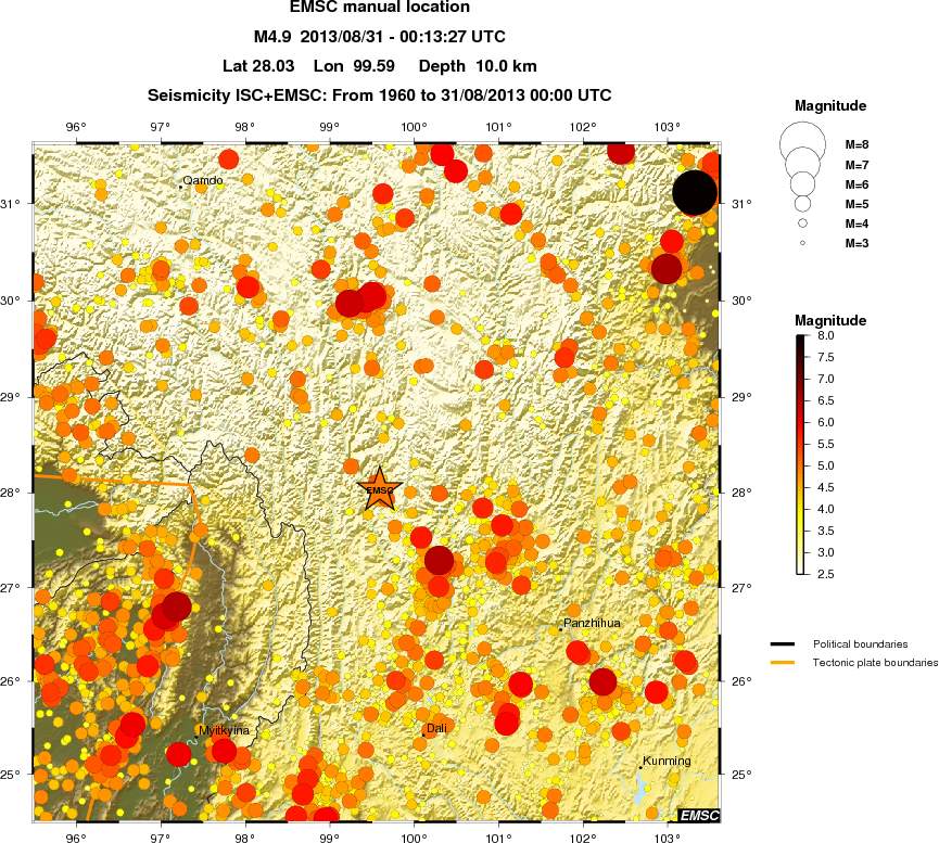regional magnitude historical seismicity