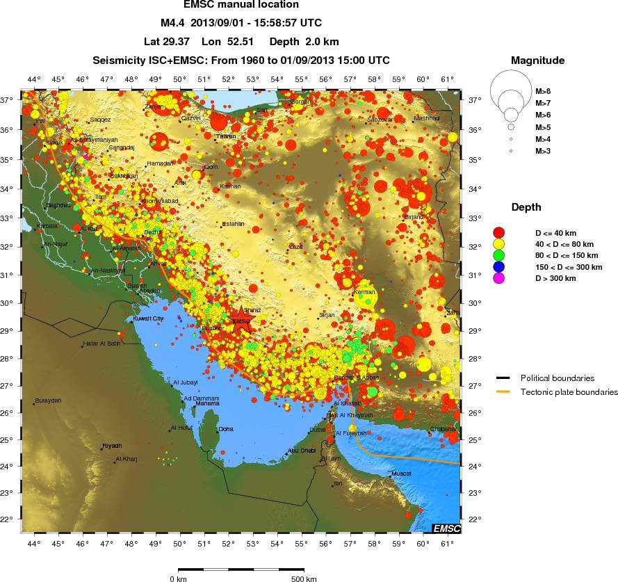 wide historical seismicity