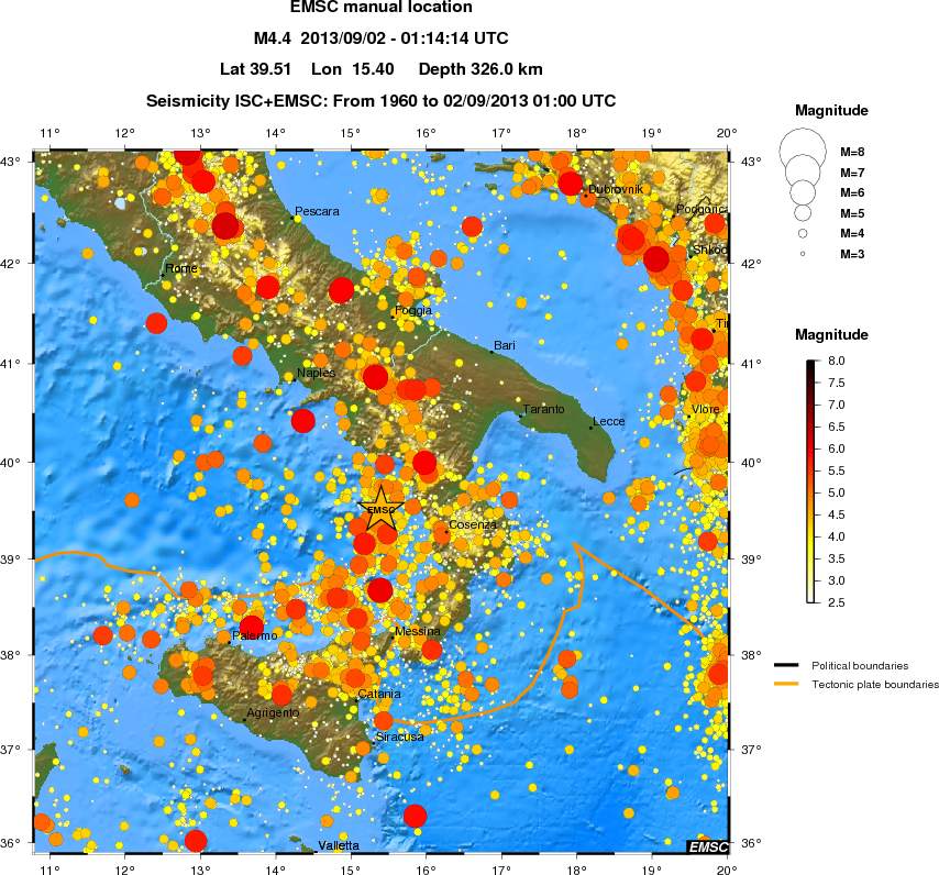 regional magnitude historical seismicity