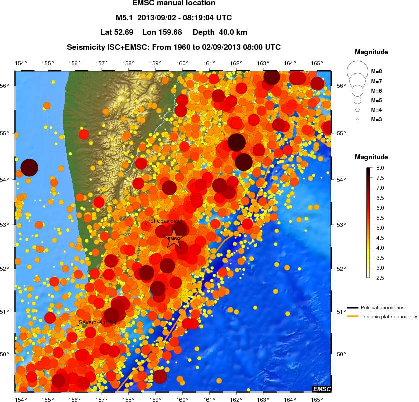 regional magnitude historical seismicity