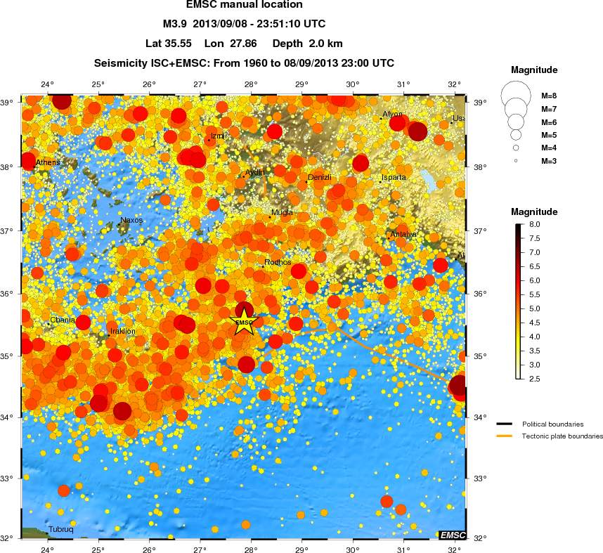 regional magnitude historical seismicity