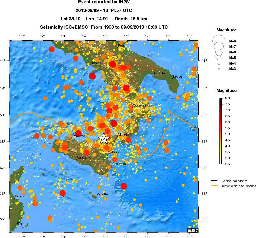 regional magnitude historical seismicity