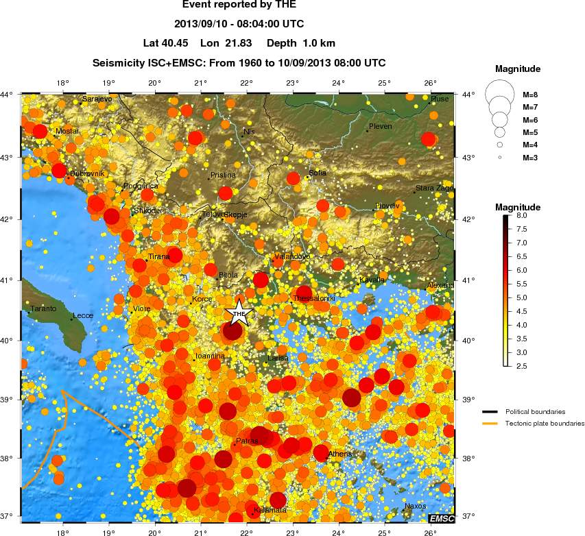 regional magnitude historical seismicity