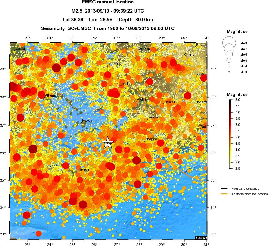 regional magnitude historical seismicity