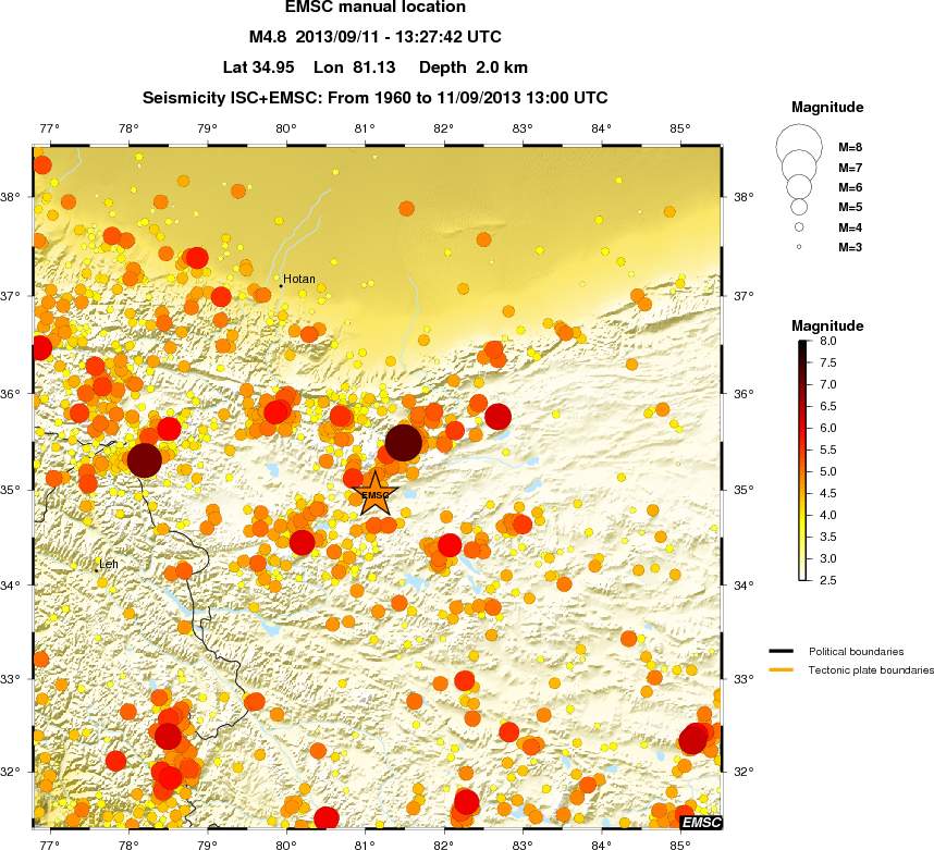 regional magnitude historical seismicity