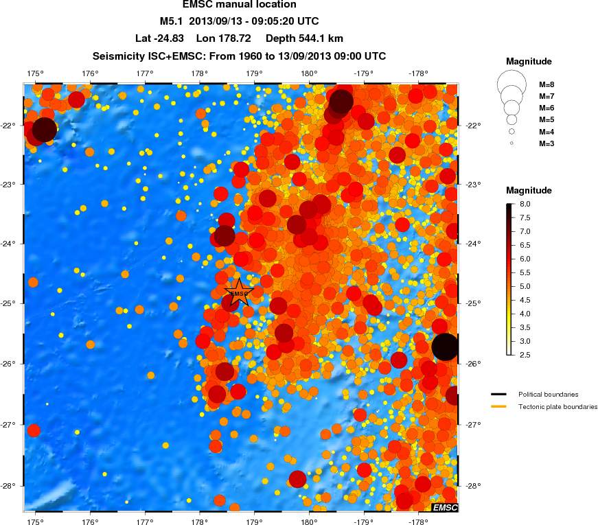 regional magnitude historical seismicity
