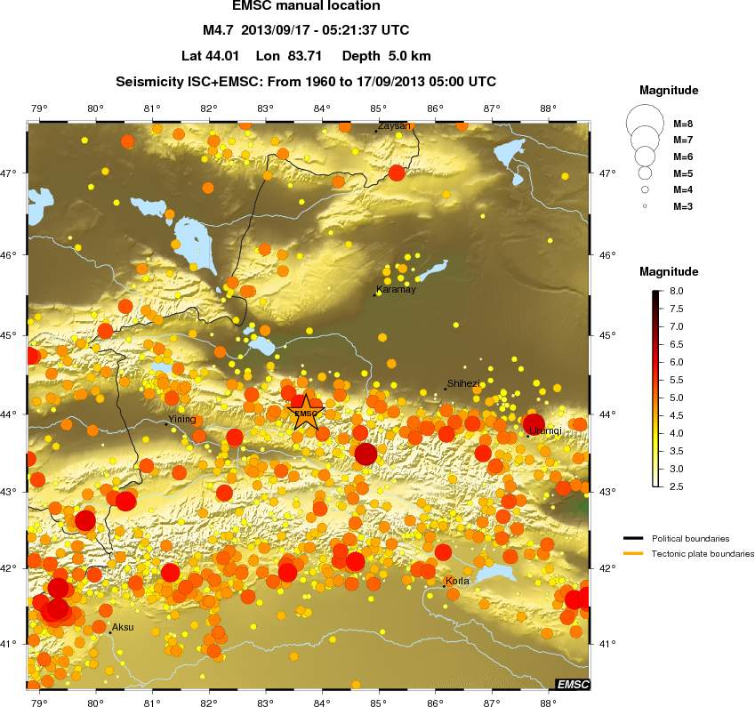 regional magnitude historical seismicity