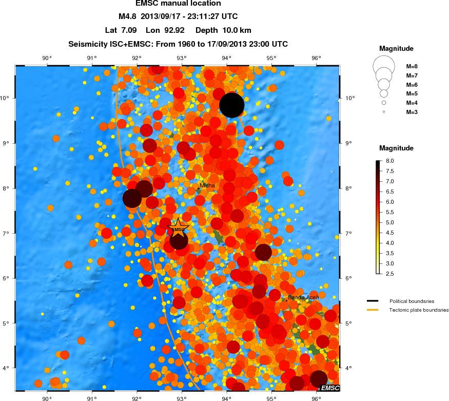 regional magnitude historical seismicity