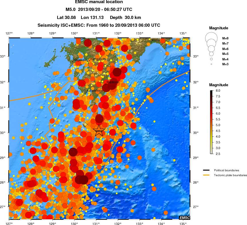 regional magnitude historical seismicity