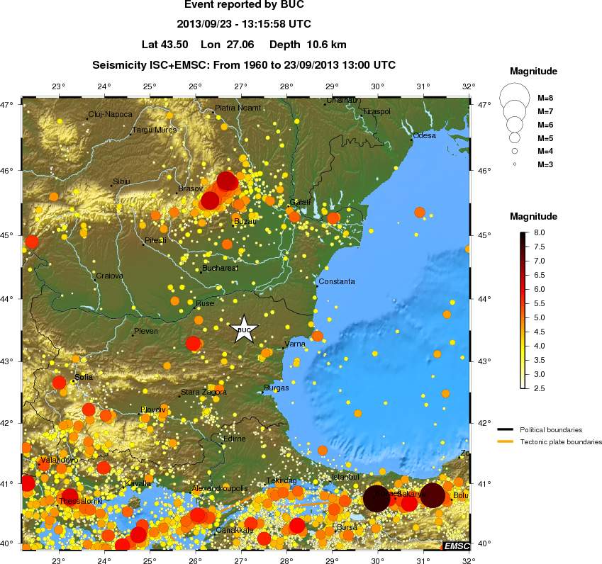 regional magnitude historical seismicity