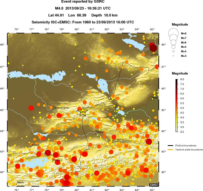 regional magnitude historical seismicity