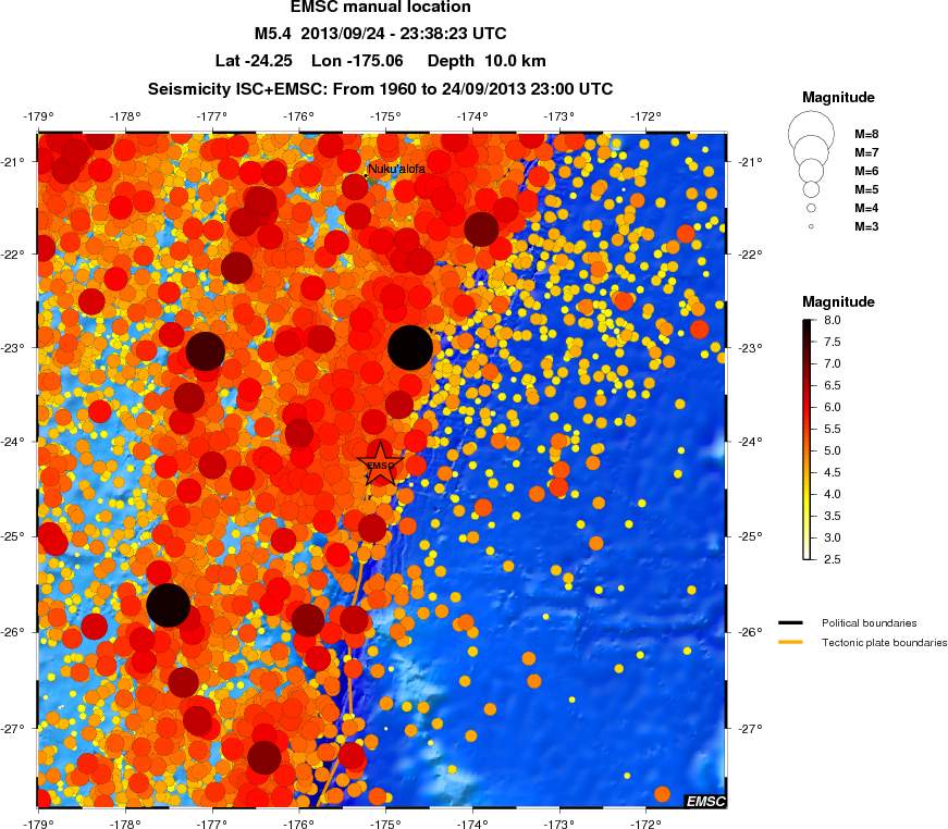 regional magnitude historical seismicity