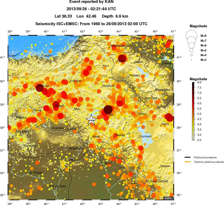 regional magnitude historical seismicity