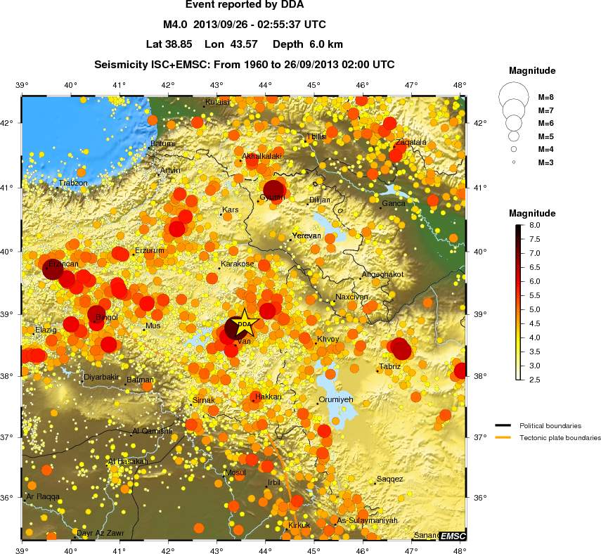 regional magnitude historical seismicity