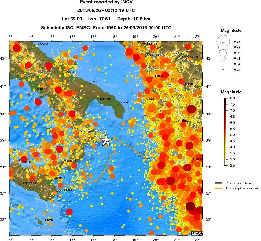 regional magnitude historical seismicity