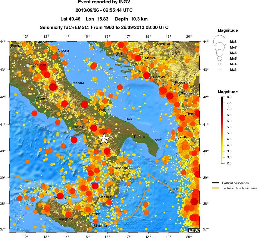 regional magnitude historical seismicity