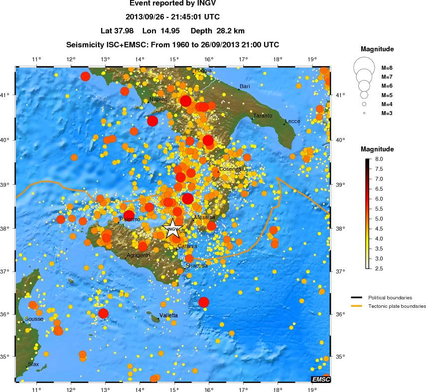 regional magnitude historical seismicity
