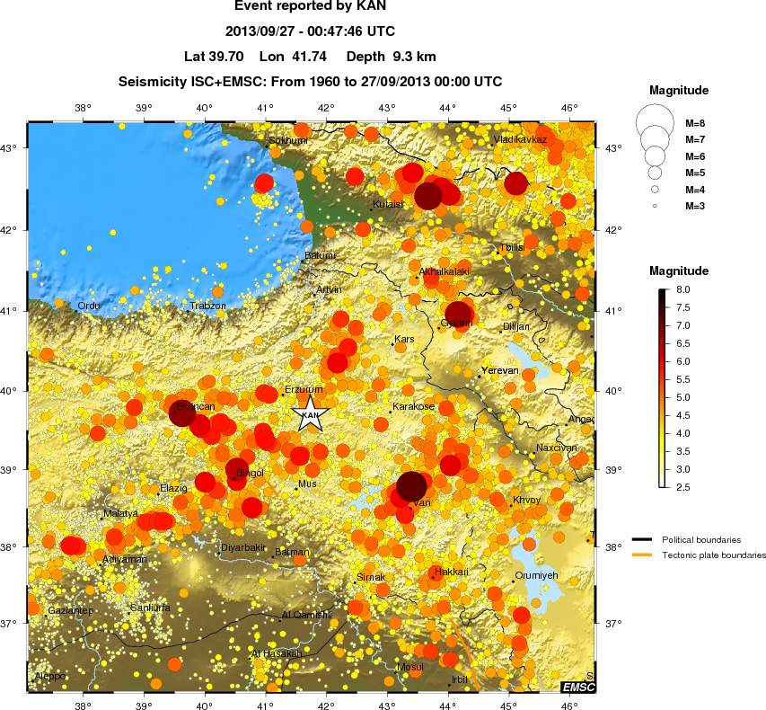 regional magnitude historical seismicity