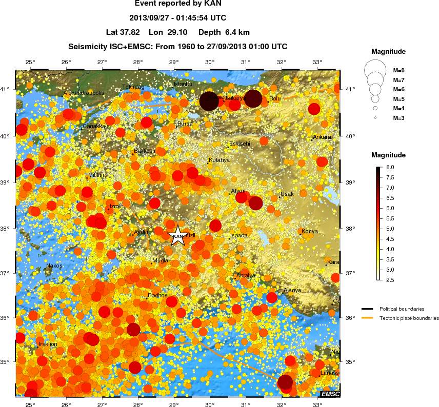regional magnitude historical seismicity