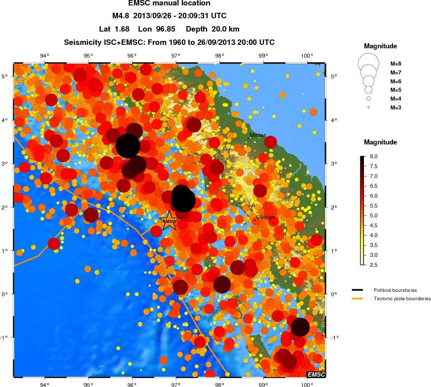 regional magnitude historical seismicity