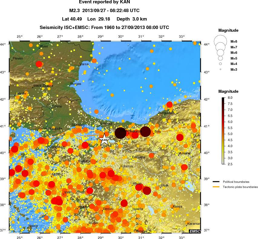 regional magnitude historical seismicity