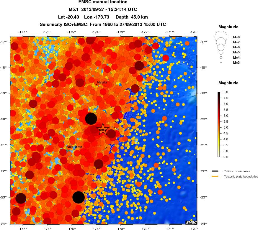 regional magnitude historical seismicity