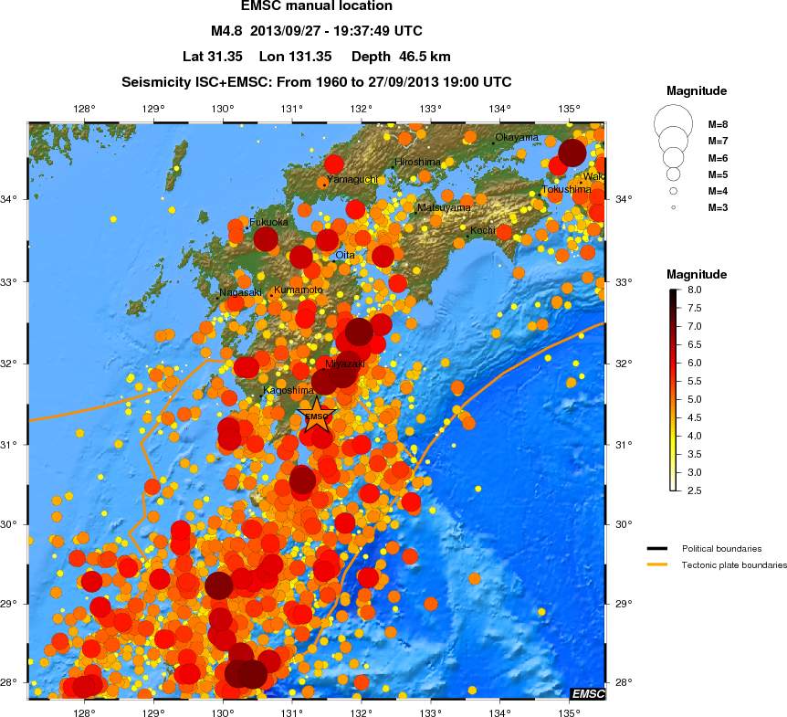 regional magnitude historical seismicity