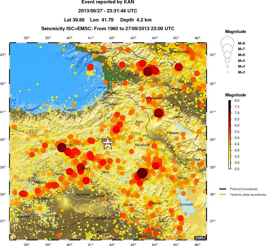 regional magnitude historical seismicity