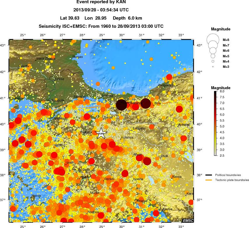 regional magnitude historical seismicity