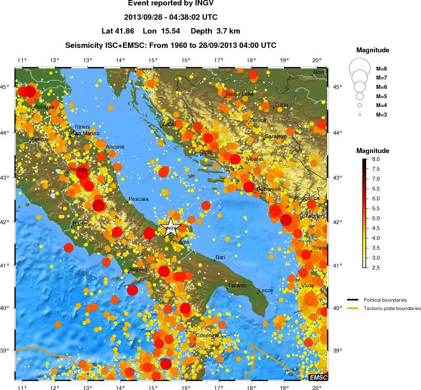 regional magnitude historical seismicity