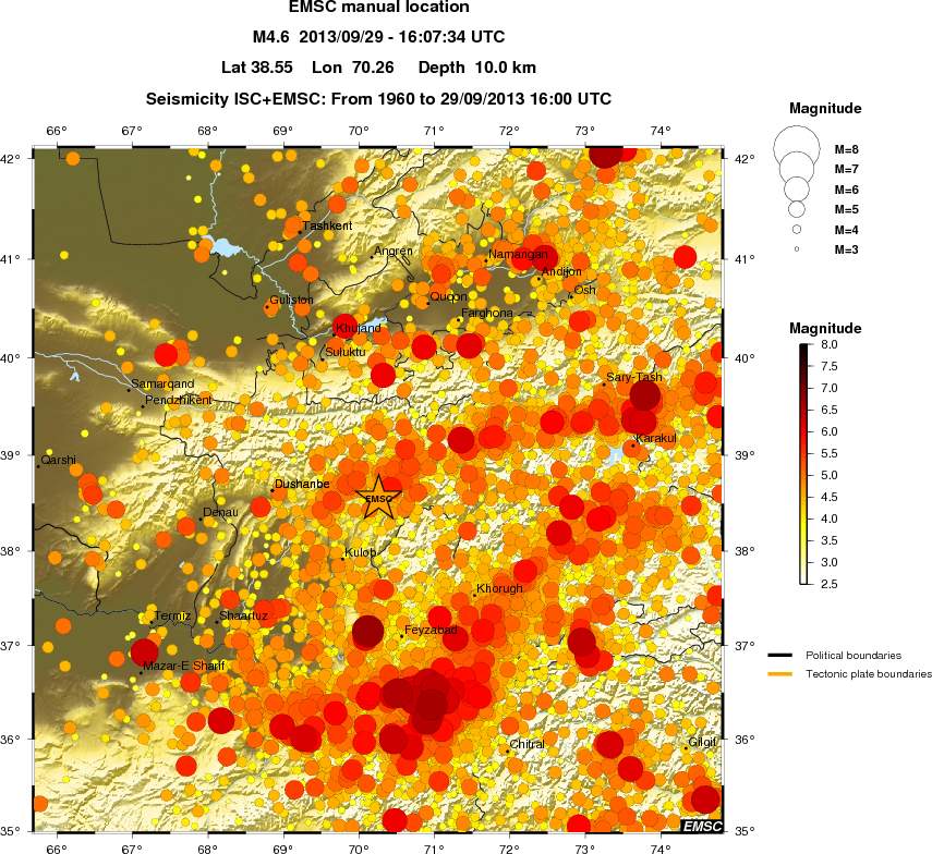 regional magnitude historical seismicity