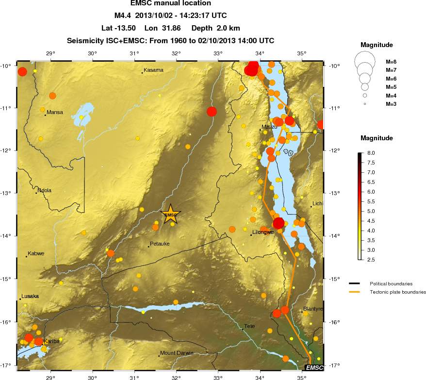regional magnitude historical seismicity