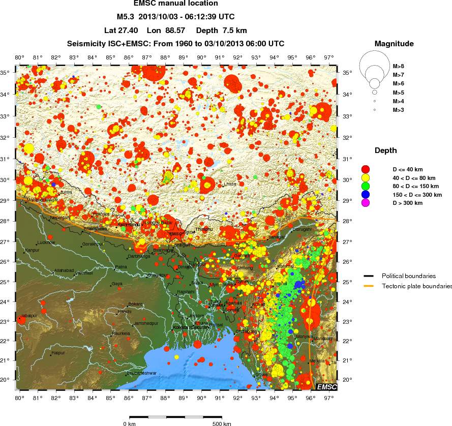 wide historical seismicity