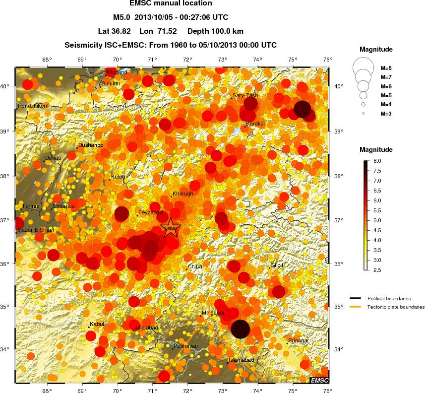 regional magnitude historical seismicity