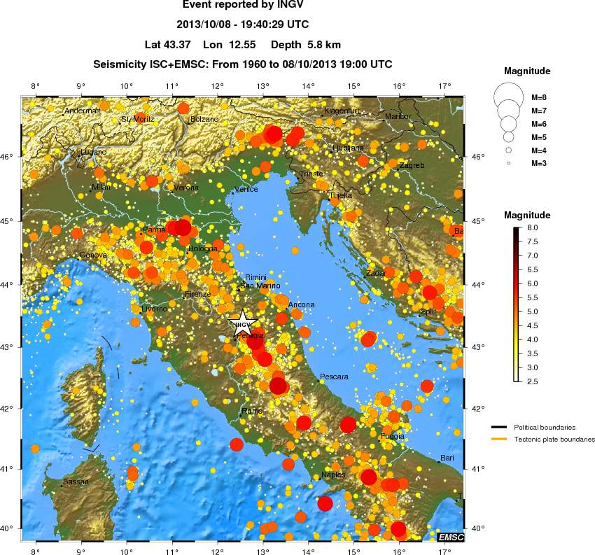 regional magnitude historical seismicity