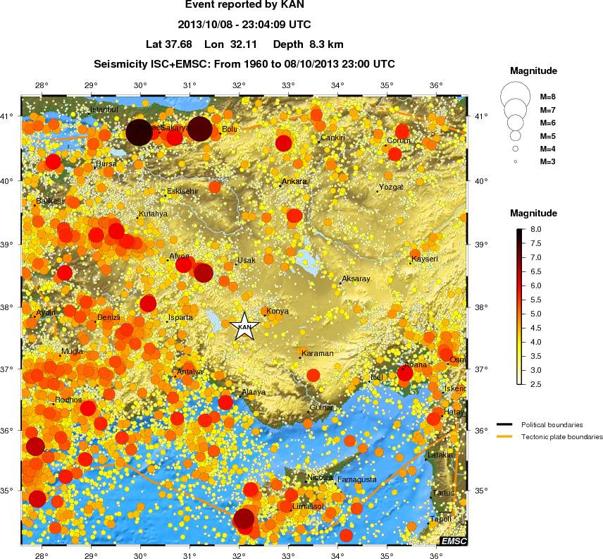 regional magnitude historical seismicity