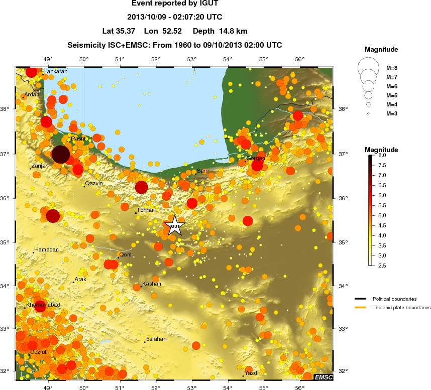 regional magnitude historical seismicity