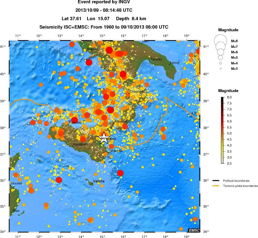 regional magnitude historical seismicity