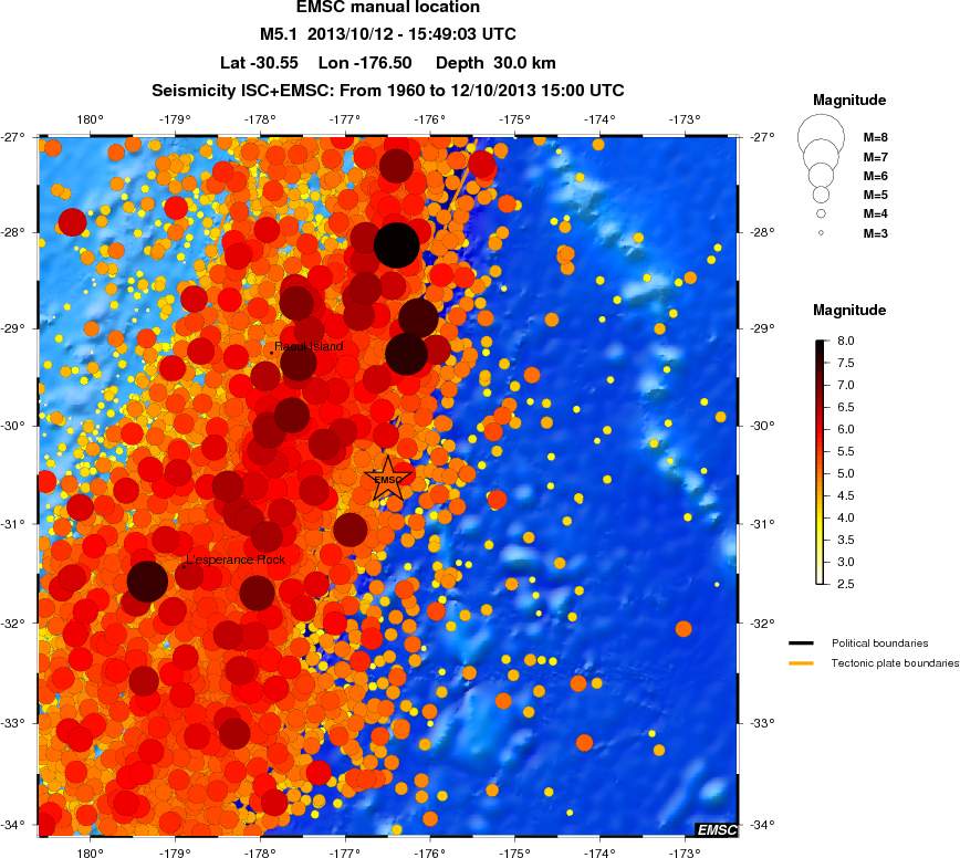 regional magnitude historical seismicity
