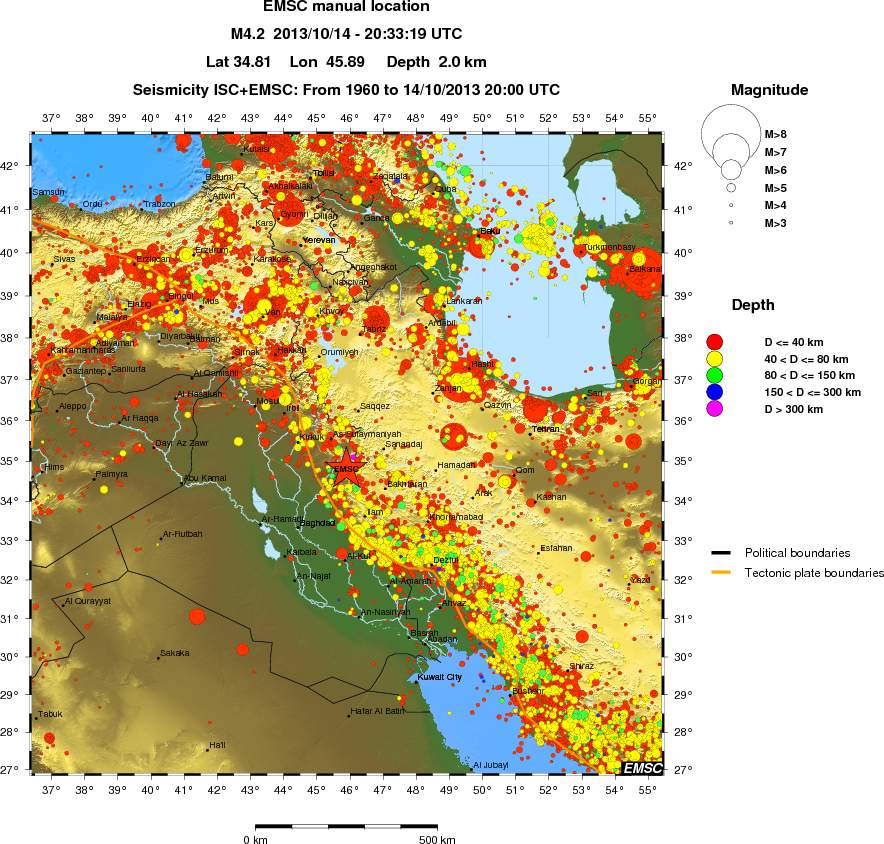 wide historical seismicity
