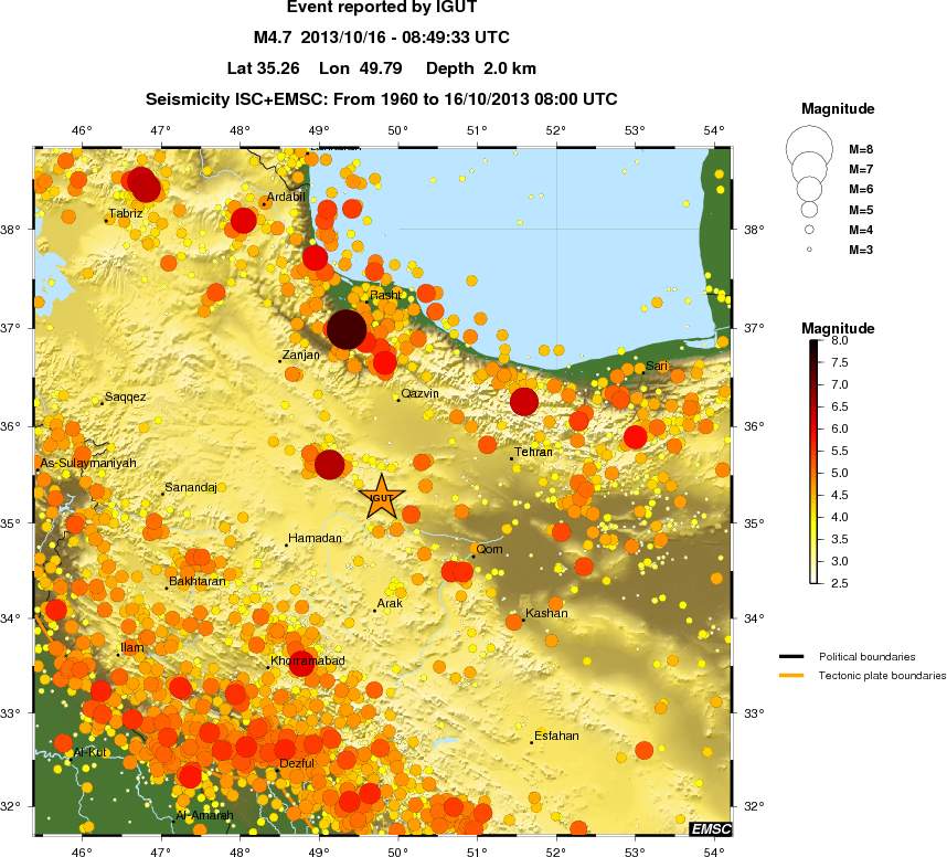 regional magnitude historical seismicity