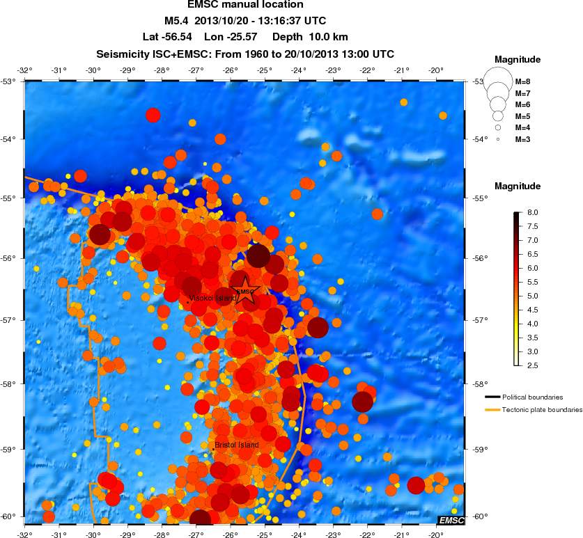 regional magnitude historical seismicity