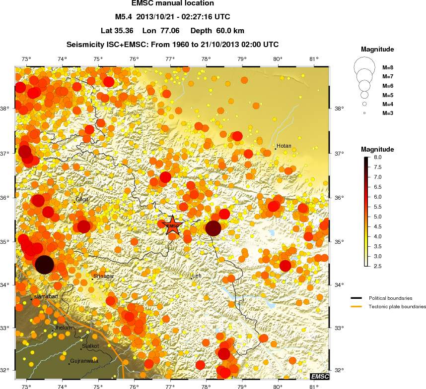 regional magnitude historical seismicity