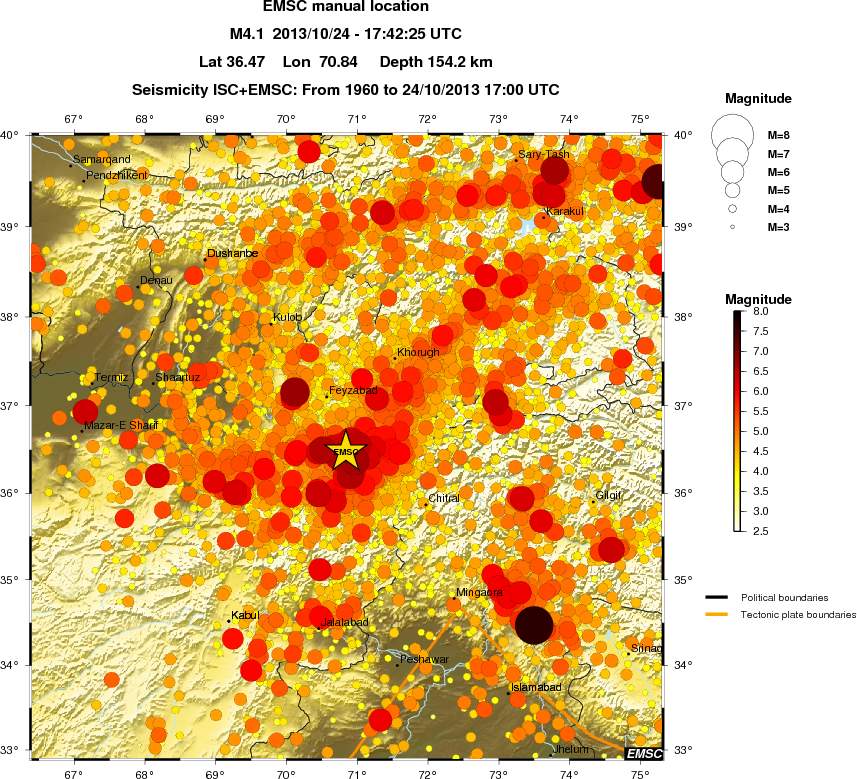regional magnitude historical seismicity