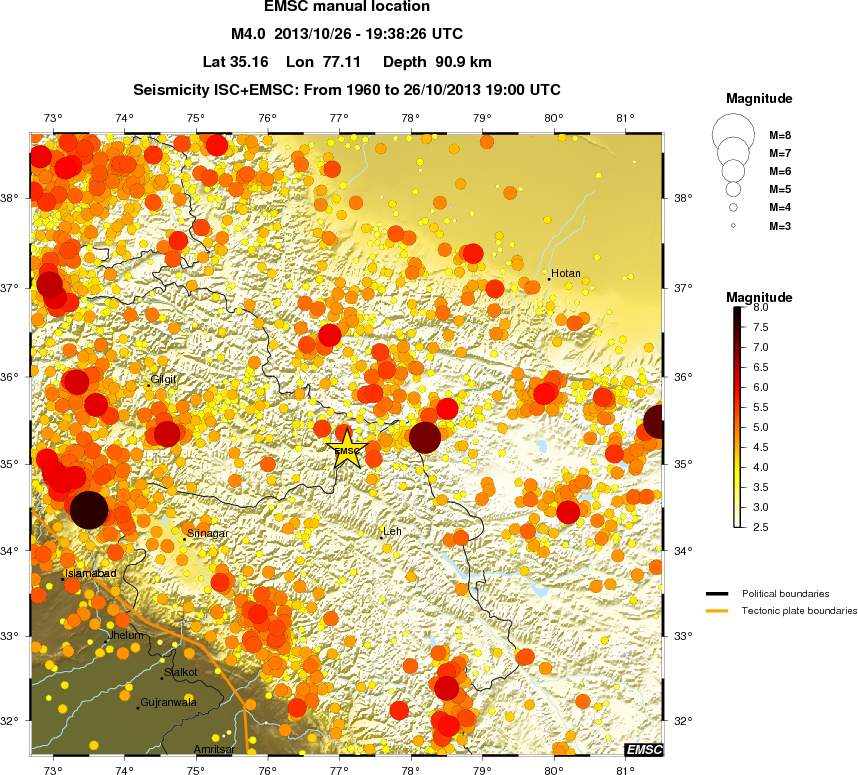 regional magnitude historical seismicity