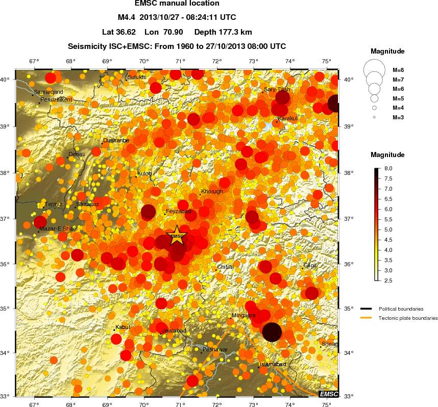 regional magnitude historical seismicity